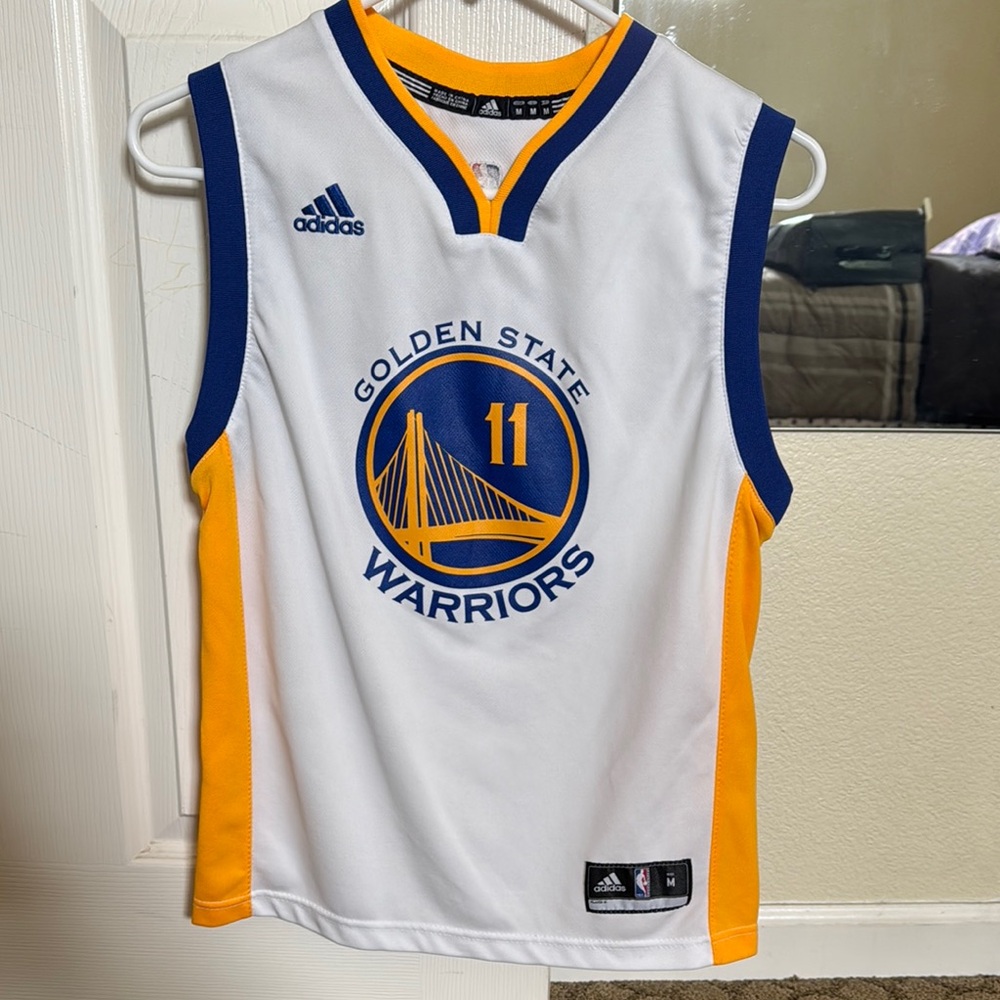 Adidas Golden State Warriors Kids White Basketball Jersey